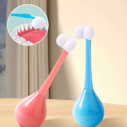 BrushBreeze Three-Sided Kids' Toothbrush