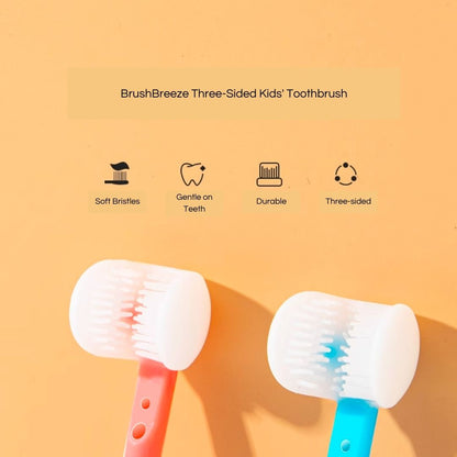 BrushBreeze Three-Sided Kids' Toothbrush