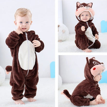 Baby Hooded Cartoon Rompers