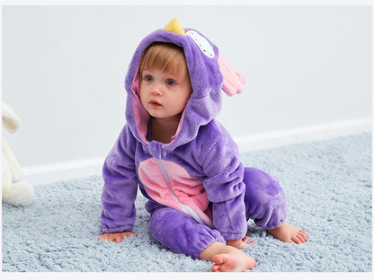 Baby Hooded Cartoon Rompers