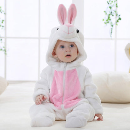 Baby Hooded Cartoon Rompers