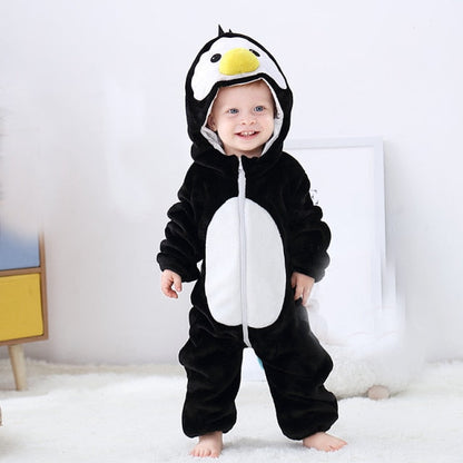 Baby Hooded Cartoon Rompers