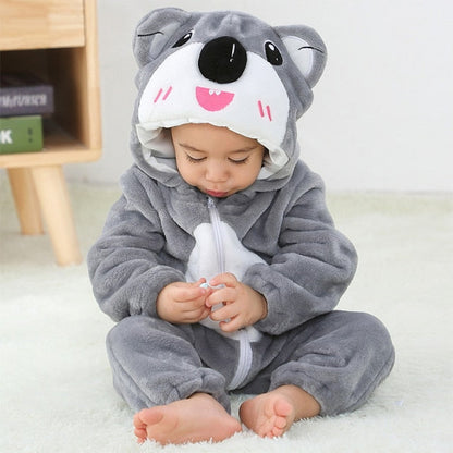 Baby Hooded Cartoon Rompers