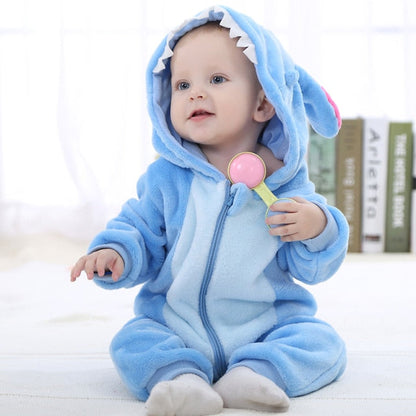 Baby Hooded Cartoon Rompers