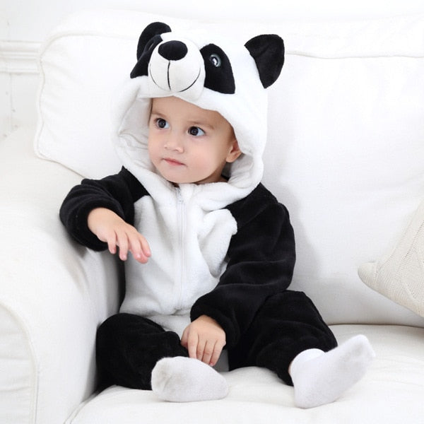 Baby Hooded Cartoon Rompers