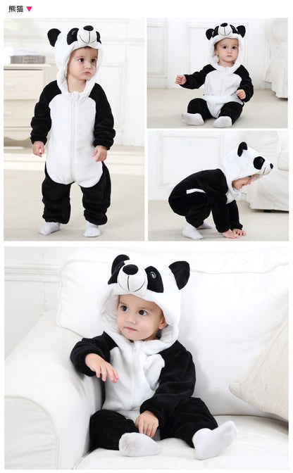 Baby Hooded Cartoon Rompers