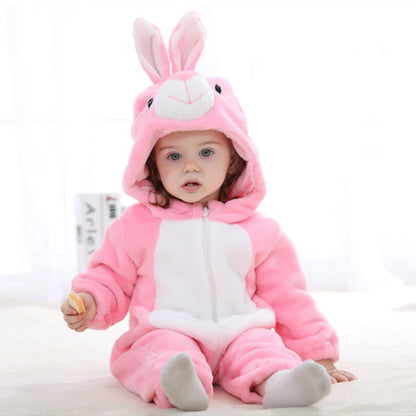 Baby Hooded Cartoon Rompers